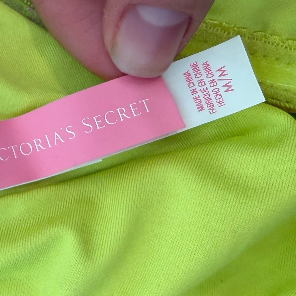 Pristine Elsa Hosk Victoria’s Secret Neon Snakeskin High Waist Bikini Set Medium